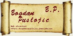 Bogdan Puslojić vizit kartica